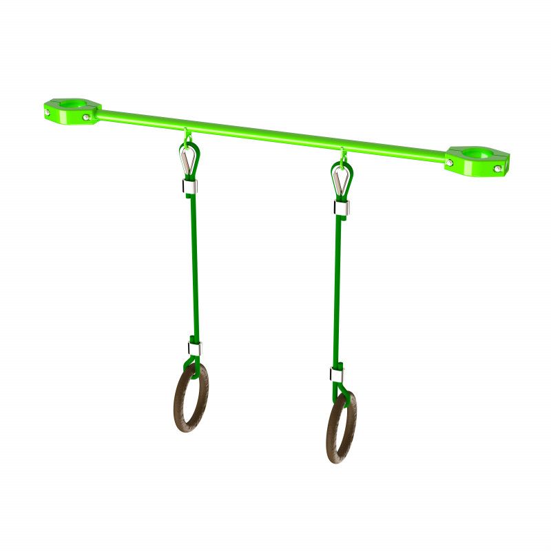 W108 Перекладина 1310 мм с гимнастическими кольцами ZAVODSPORTA