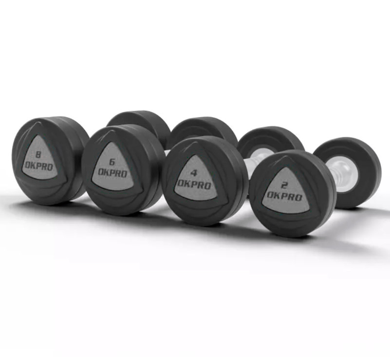 Набор полиуретановых гантелей от 42 до 50 кг (шаг 2 кг) OKPRO