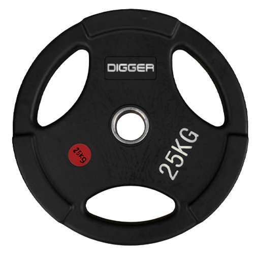Диск олимпийский обрезиненный 3-х хватовый 25кг Hasttings Digger HD51C1C-25