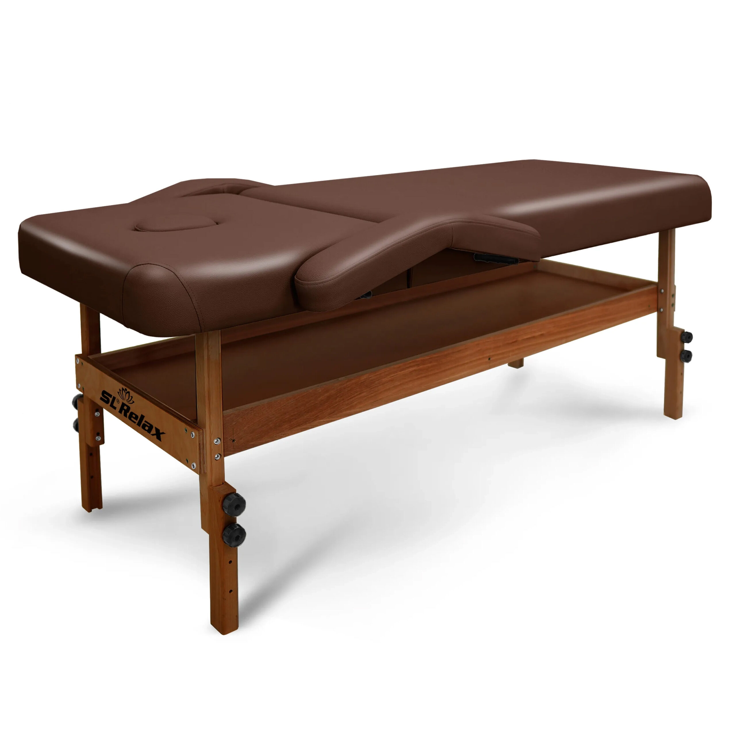 Массажный стол START LINE Relax Comfort-M коричневая кожа