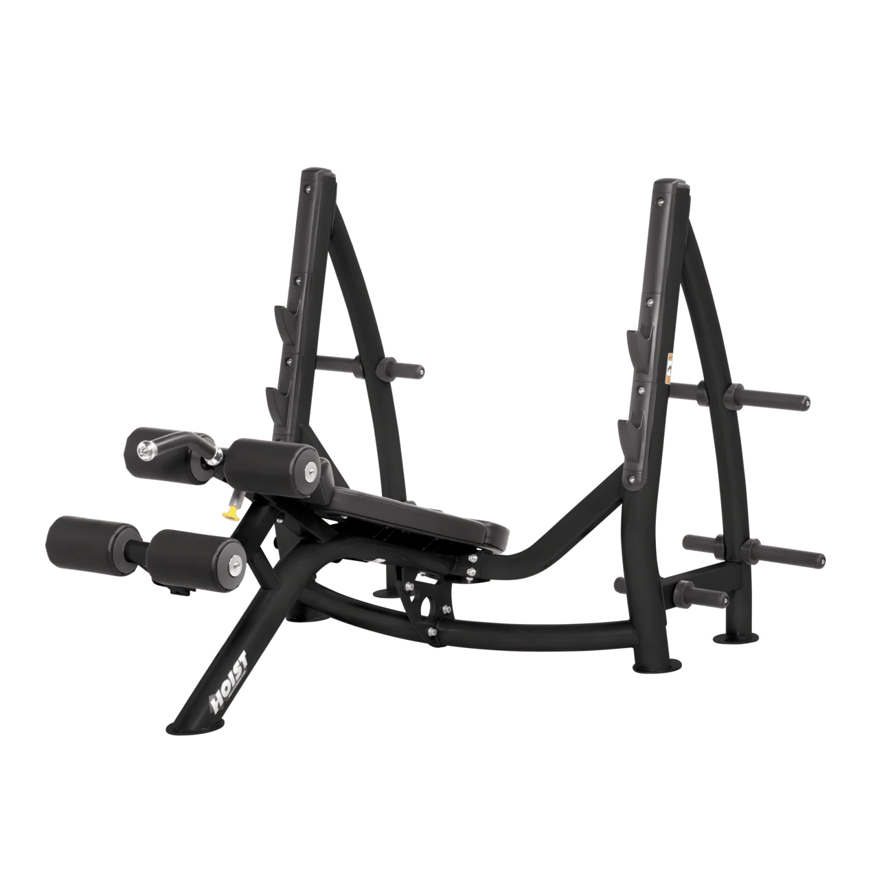 Олимпийская скамья с обратным наклоном HOIST CF-3177 матовый черный/черный